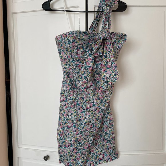 J.CREW Petite One-shoulder Tie Dress in Liberty® Claire-Aude Floral - Picture 2 of 9